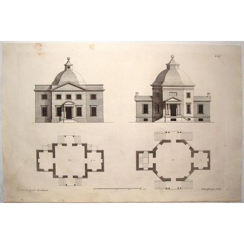 Front & Back of a Domed building by Gibbs.