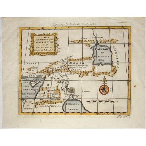 Old map image download for A Map of the Situation of the Garden of Eden as Also of Mouth Ararat.