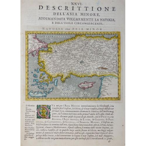 Old map image download for Desrittione Dell'Asia Minore addimandata volgarmente La Natolia e dell'Isole circongiacenti.