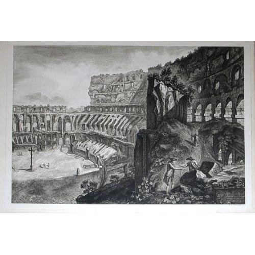 Old map image download for Veduta interna del Colosseo.