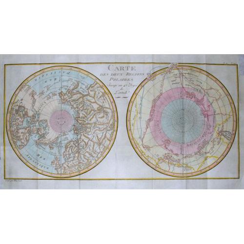 Old map image download for Carte Des Deux Regions Polaires...