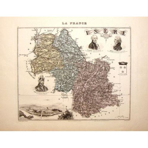 Old map image download for La France - Isere.