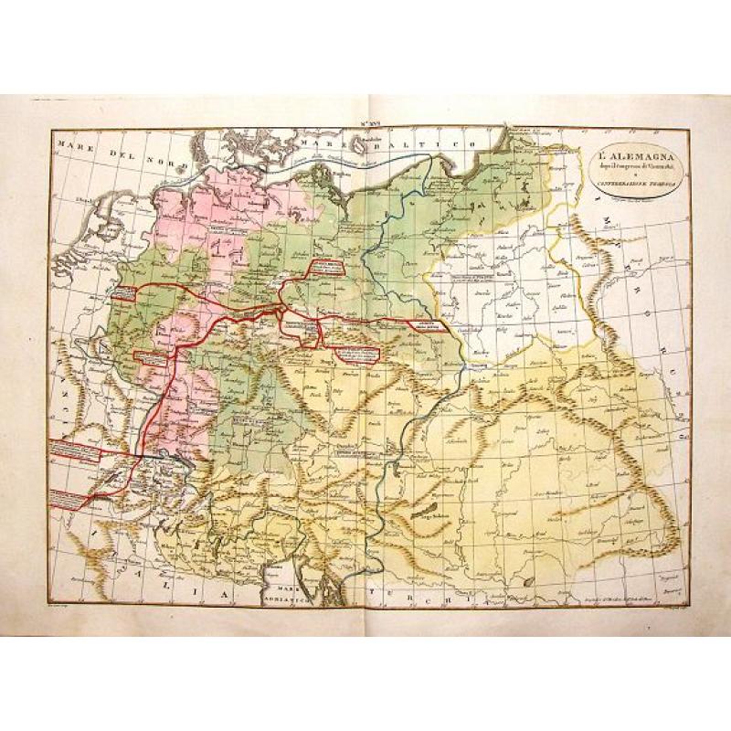 L'Alemagna dopo il Congresso di Vienna, 1815.