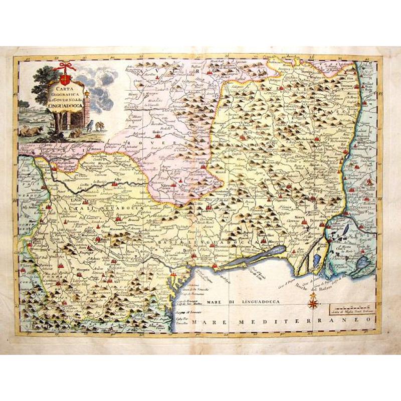Carta Geographica del Governo della Linguadocca.