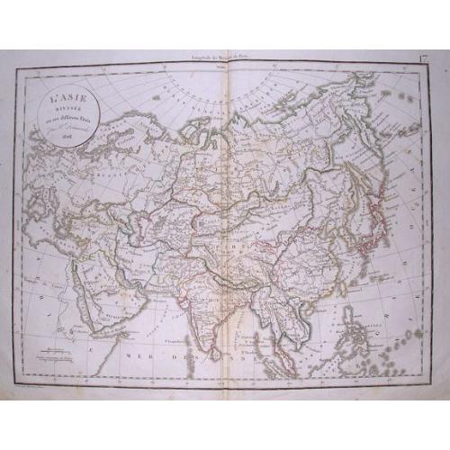 Old map image download for L'Asie divisée en ses différens Etats.