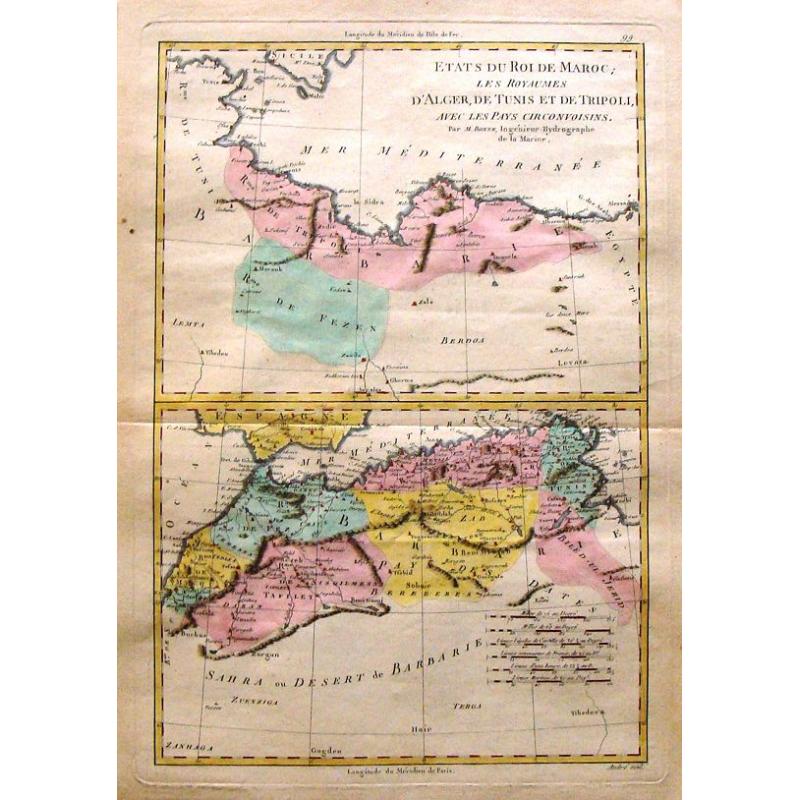 Etats du Roi de Maroc & Sahra ou Desert de Barbarie
