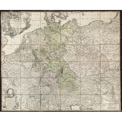 Old map image download for Tabula Novissima Totius Germaniae praecipuè ex Designatione Viri celeberrimi Dni Johannis Caspari Eisenschmidii 1711.