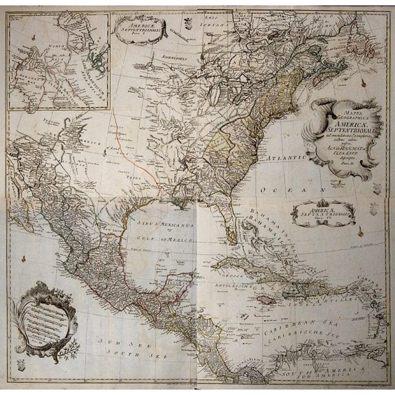 Mappa Geographica Americae Septentrionalis ad Emendatiora Exemplaria adhuc Edita . . .