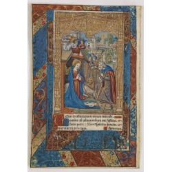 A full-page miniature from a Parisian printed book of hours, on vellum.