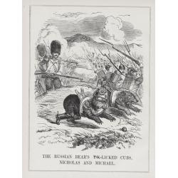 A set of 15 humorous prints from the Russian Empire's war with the French and British Empire's.