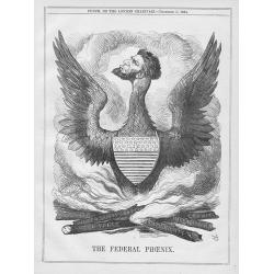 A set of 13 humorous Punch prints dated 1846 1860, 1862, 1863, 1864. All with American, Civil War, Oregon Treaty and Abraham Lincoln interest 