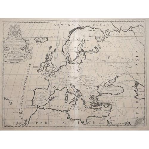 Old map image download for A New Map of Europe, According to the Present General Divisions, and Names of its Countries together with their Capital Cities Chief Rivers Mountains &c.