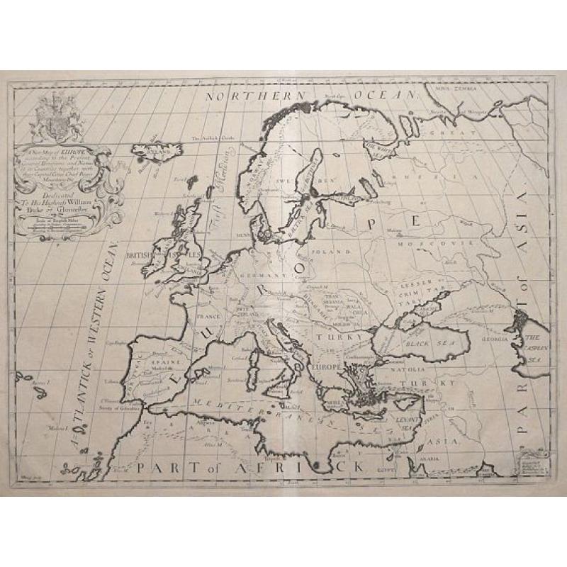 A New Map of Europe, According to the Present General Divisions, and Names of its Countries together with their Capital Cities Chief Rivers Mountains &c.