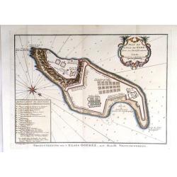 Plan de L'Isle de Gore avec ses Fortifications.