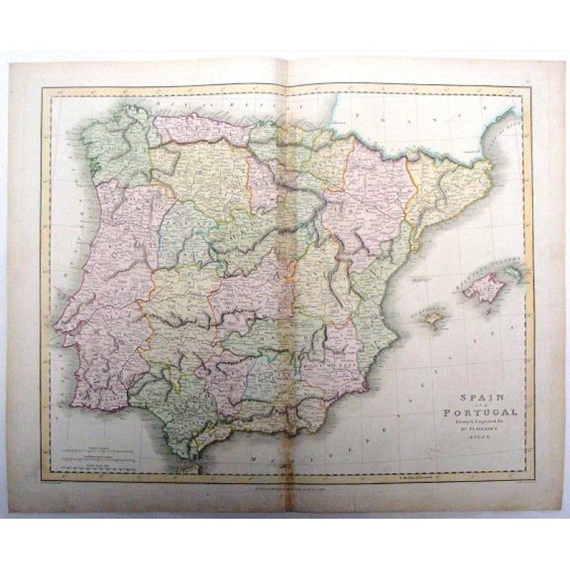 Spain and Portugal drawn & engraved for Dr. Playfair's Atlas.