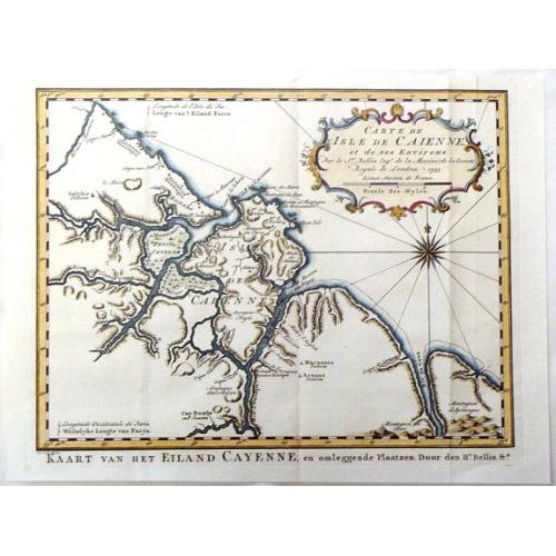 Old map image download for Carte de Isle de Caienne et ses Environs.