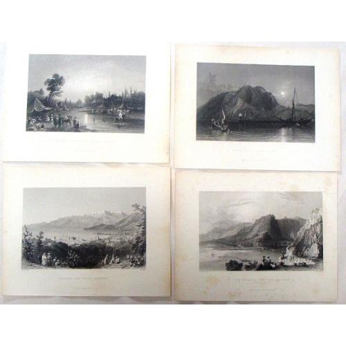 (Four fine Bartlett steel engravings with Middle East Prints.)