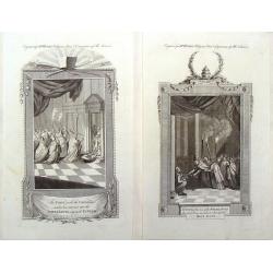 The Pope With the Cross / The Pope at the Close of the Holy Gate Jubilee. (Lot of 2 engeravings)  