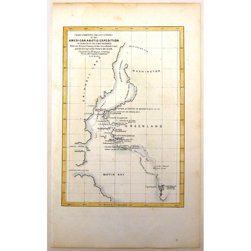 Chart Exhibiting the Discoveries of the Second American Grinnell Exhibition in Search of Sir John Franklin.
