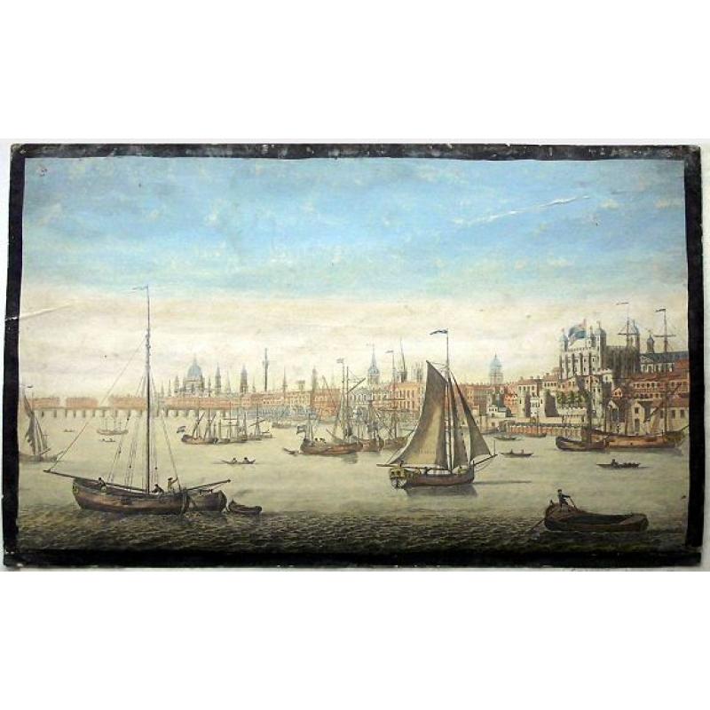The South East prospect of London, from the Tower to London Bridge.