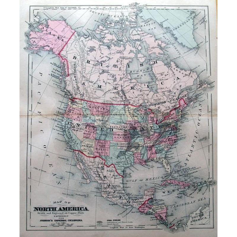 Map of North America.