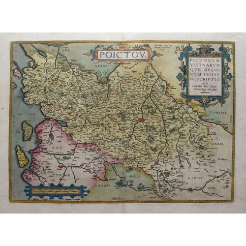 Old map image download for Poictou / Pictonum Vicinarum Que Regionum Fidiss Descriptio...