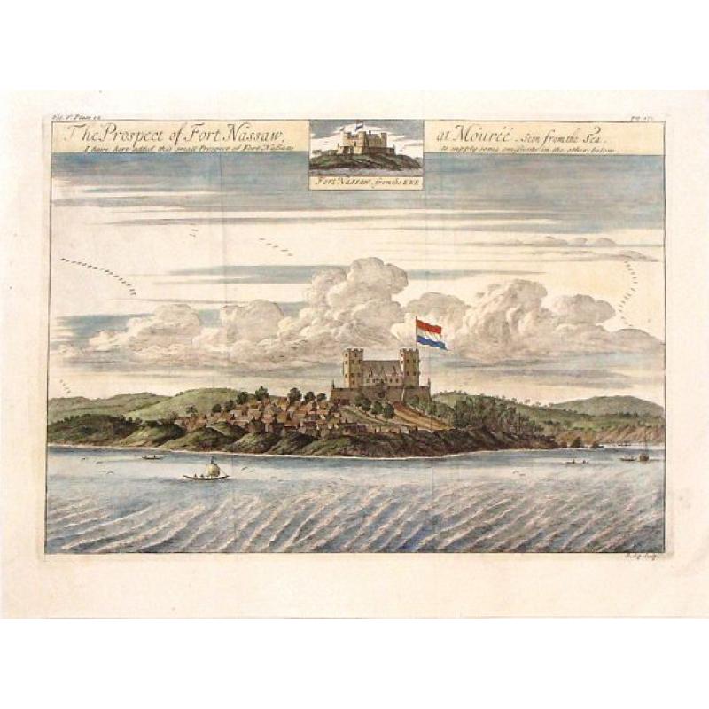 The Prospect of Fort Nassaw at Mouree, Seen from the Sea.