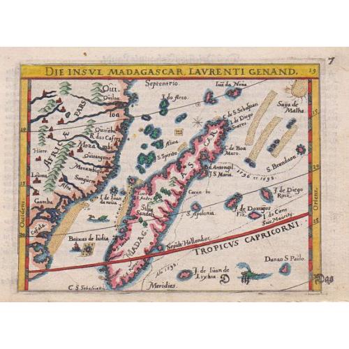 Old map image download for Die Insul Madagascar, Laurenti Genand.