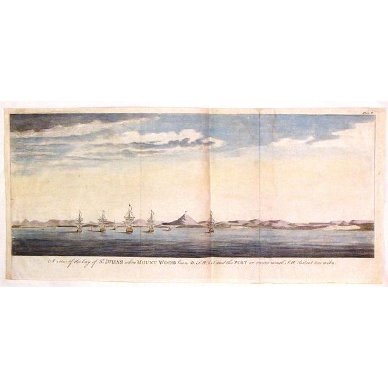 A View of the Bay of St. Julian When Mount Wood Bears W.S.W. 1/2 S and he Port or Rivers Mouth S.W. Distant Ten Miles.