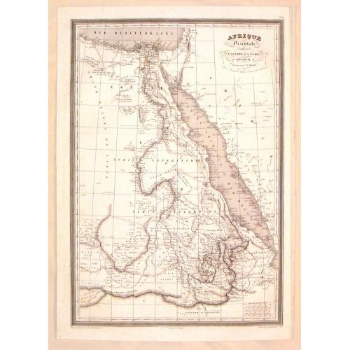Old map image download for Afrique Orientale Comprenant L'Egypte, La Nubie, L'Abyssinie.