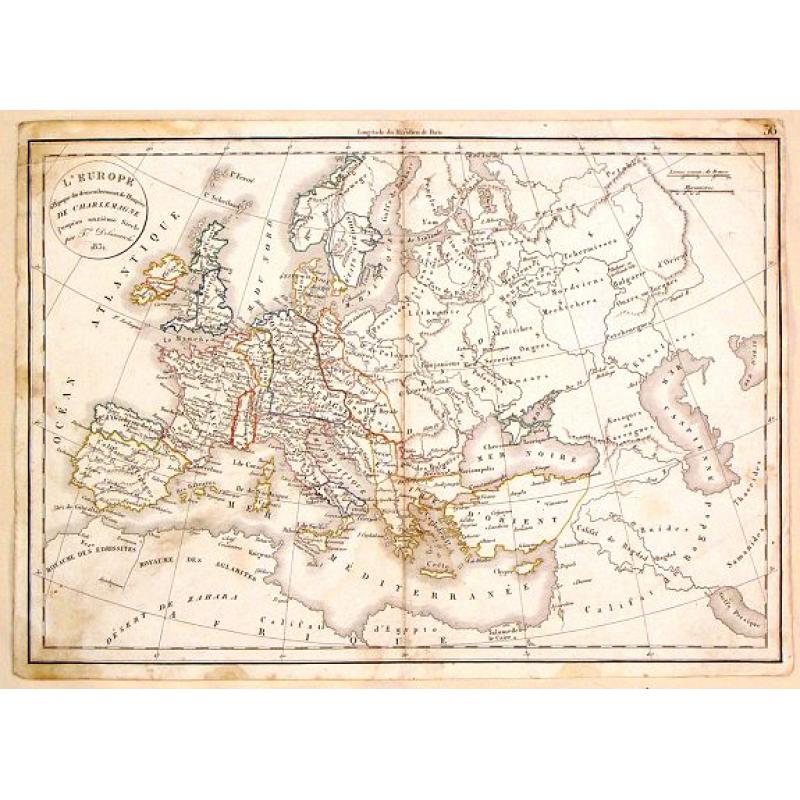 L'Europe a l'Epoque du Demembrement de L'Empire de Charlemagne.