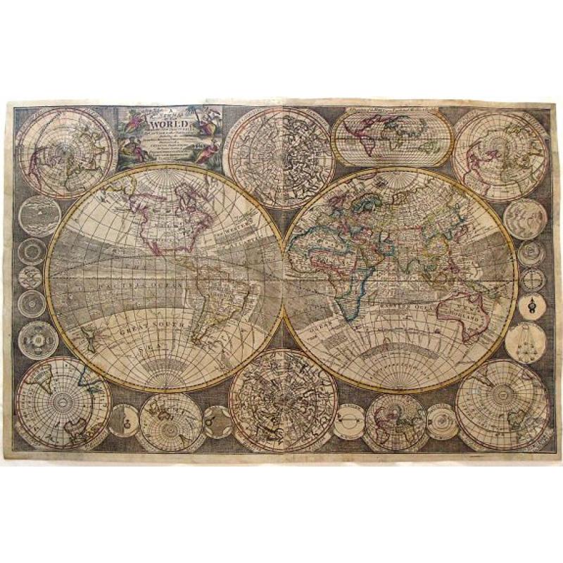A New Map of the World with all the New Discoveries, By Captain Cook & other Navigators Includes the Trade Winds, Monsoons and Variations of the Compass. . .