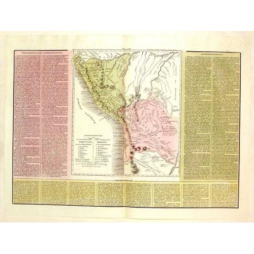Old map image download for Le Due Repubbliche cioe La Confederazione Peruvian et Bolivia.
