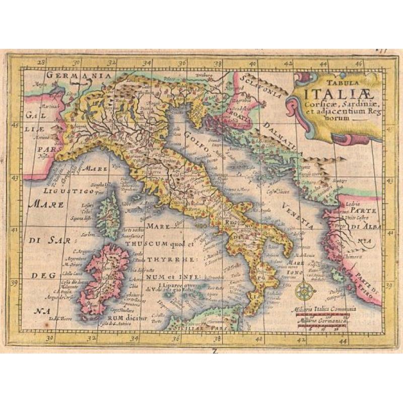 Tabula Italiae Corsicae, Sardiniae, et adjacentium Regnorum.