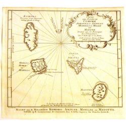 Carte des Isles de Comore Johanna.