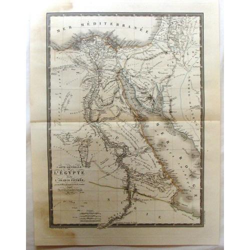Old map image download for Carte Generale de L'Egypte et de L'Arabie Petree.