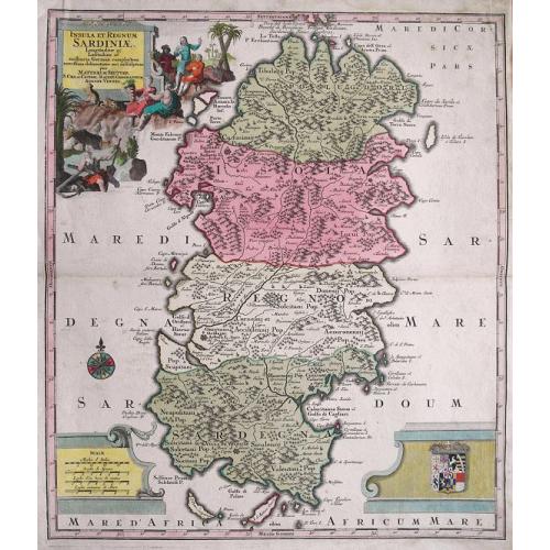 Old map image download for Insula et Regnum Sardiniae,. . .