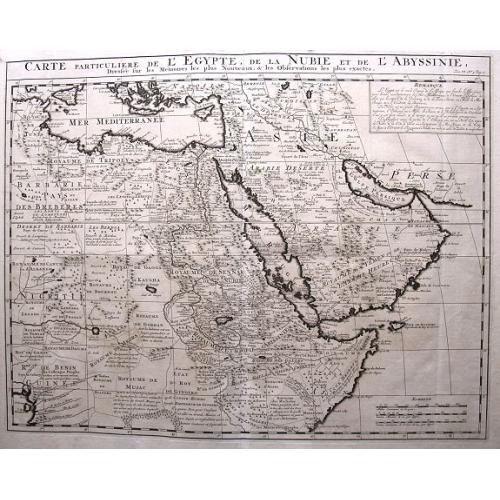 Old map image download for Carte Particuliere de L'Egypte, de l Nubie et de L'Abbisinie.