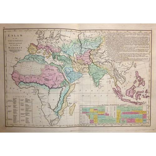 Old map image download for ESLAM, or the COUNTRIES which have professed the FAITH OF MAHOMET.