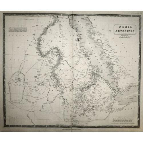 Old map image download for Nubia and Abyssinia.