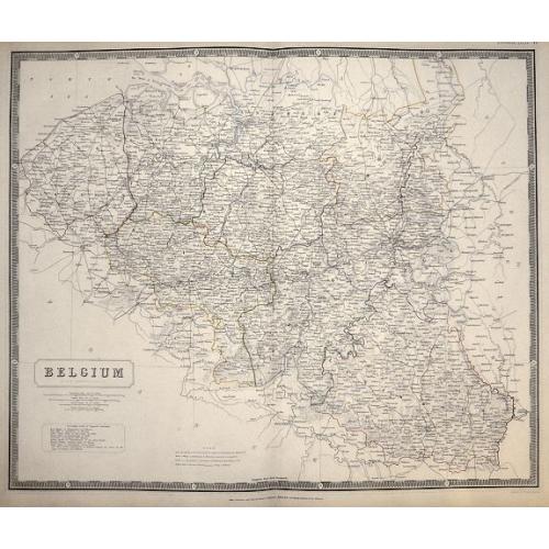 Old map image download for Belgium.