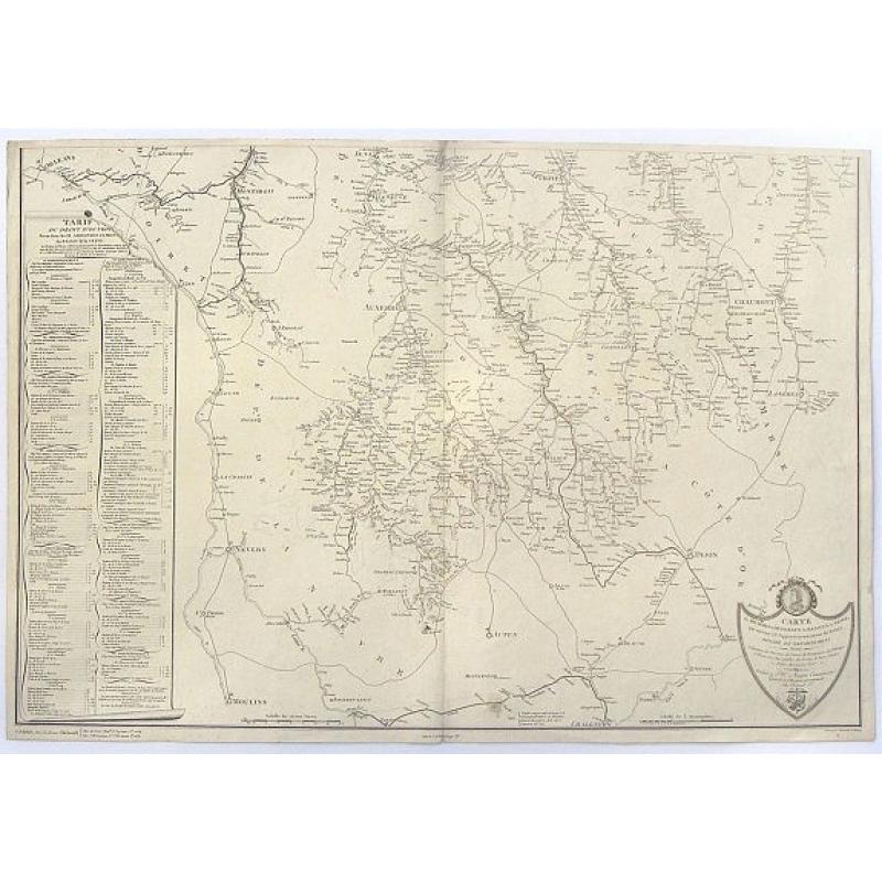 Carte des Rivieres et Ruisseaux du Bassin de la Seine, qui servent a l'Approvisionnement de Paris.