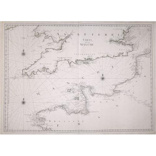 Old map image download for Carte de la Manche.