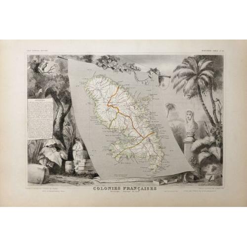 Old map image download for Colonies Françaises. Martinique. Amérique du Sud.           