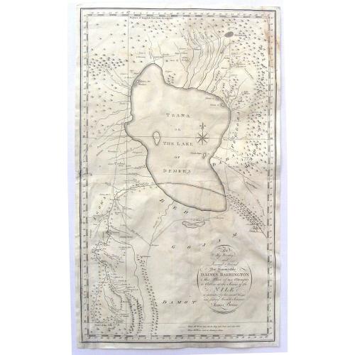 Old map image download for To My Worthy and Learned Friend the Honourable Daines Barrington This Plan of two Attempts to Arrive at the Source of the Nile is dedicated by his most Obliged and faithful Humble Servant James Bruce. 