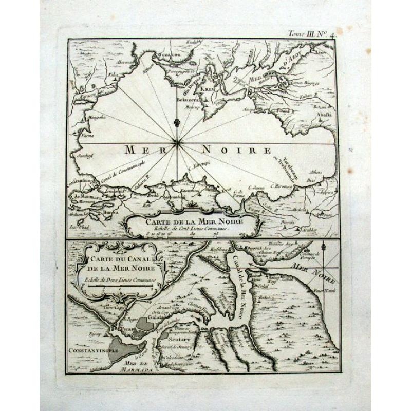 Carte de la Mer Noire & Carte du Canal de la Mer Noire.