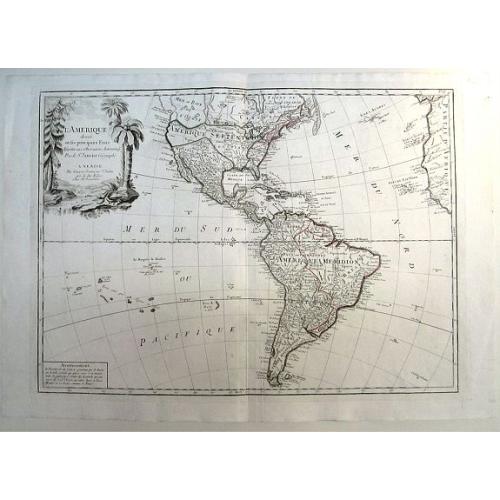 Old map image download for L`Amerique Divisee en Ses Principaux Etats Assujettie aux Observations Astronomiqes... 