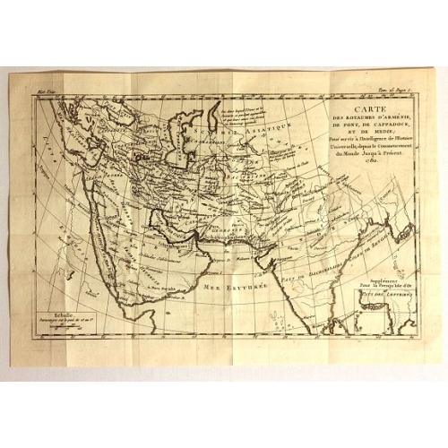 Old map image download for Carte des Royoumes d'Armenie, de Pont, de Cappadoce et de Medie