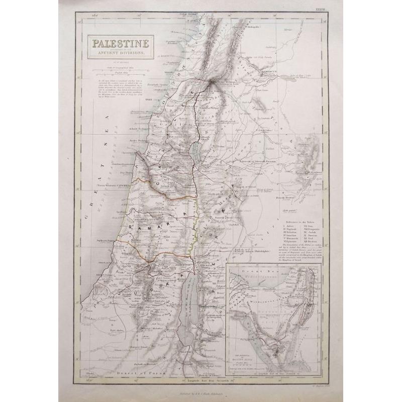 Palestine according to its ancient divisions.