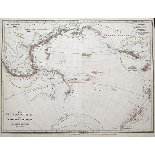 Old map image download for Der Vulkan-Gürtel und die Central-Gruppen des grossen Oceans.